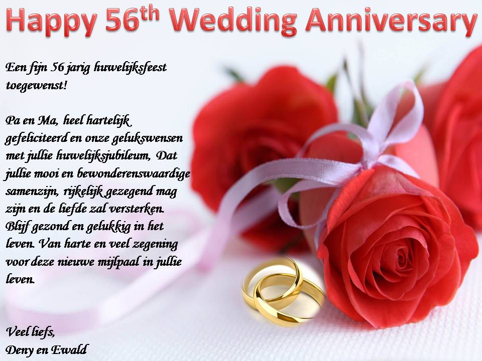 Happy 56th Wedding Anniversary