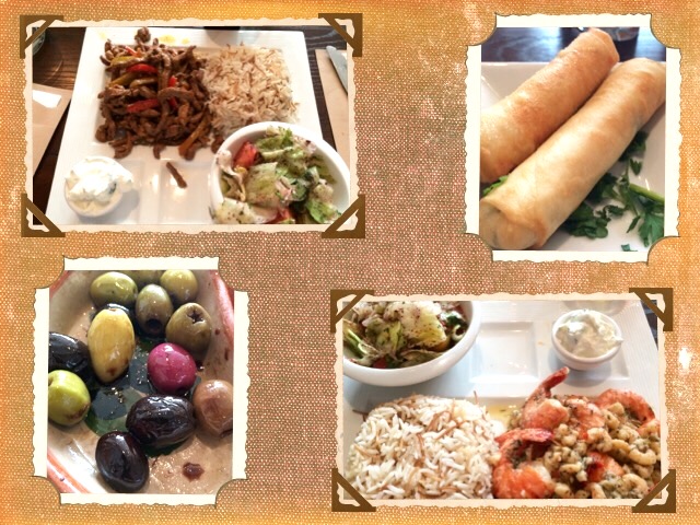 Makan di restoran Lebanon. Lumayanlah rasanya meskipun tidak Wow 