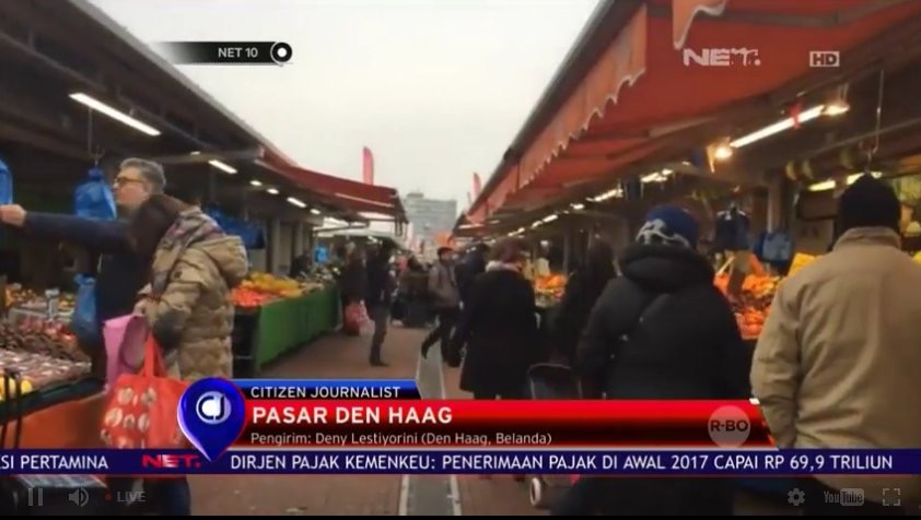 Citizen Journalist NET TV liputan di pasar Den Haag