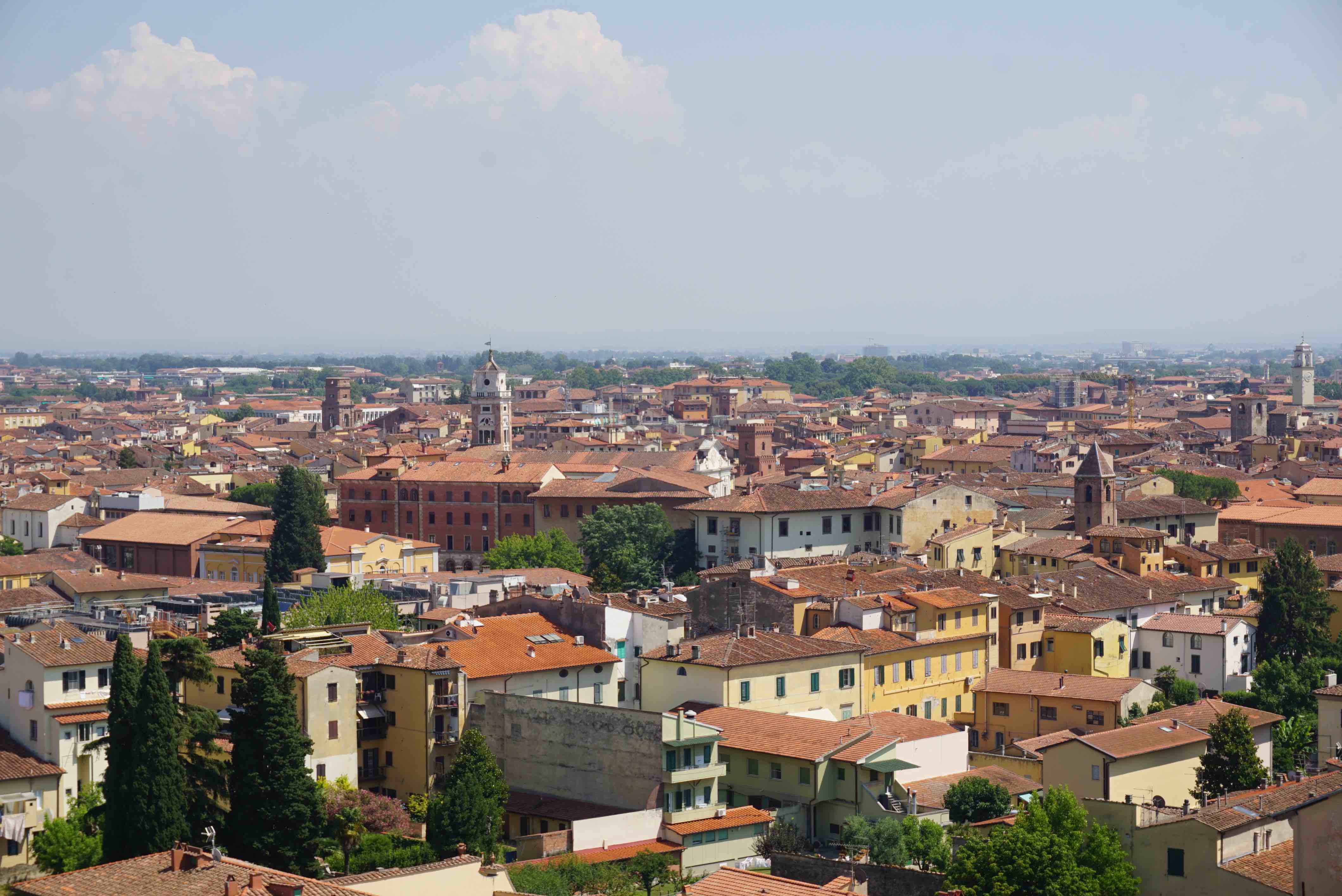Kota Pisa dilihat dari atas Menara PIsa