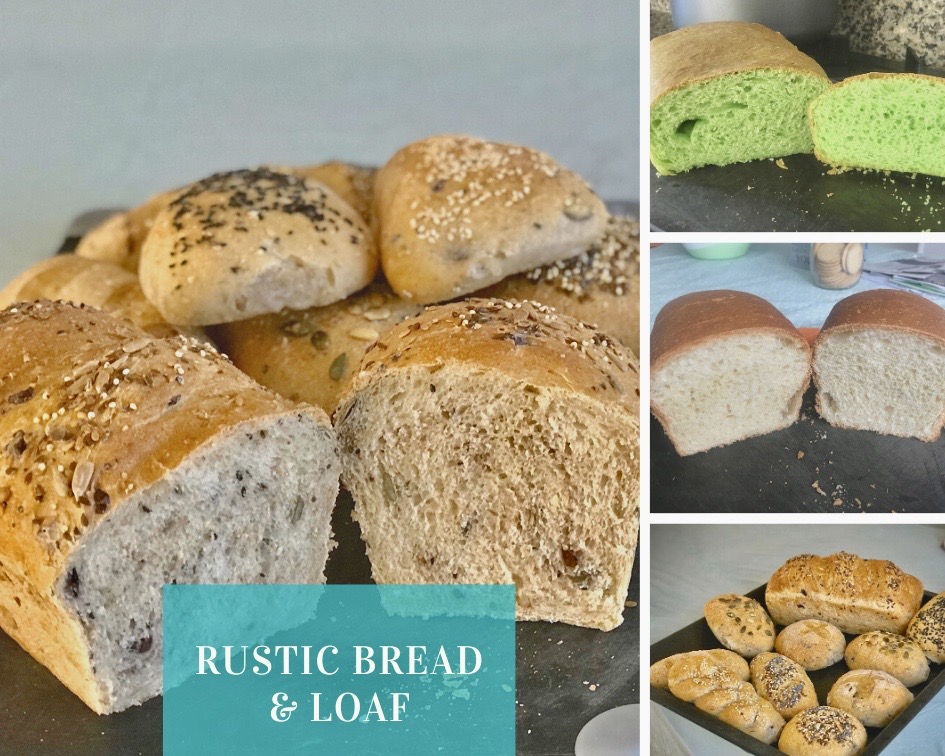 Variasi rustic bread dan roti tawar