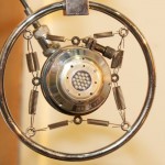 Detailed picture of a very early microphone